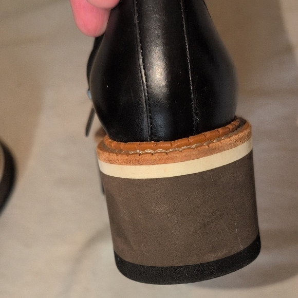 Robert Clergerie Black and Brown Lace-Up Boots - Picture 4 of 6